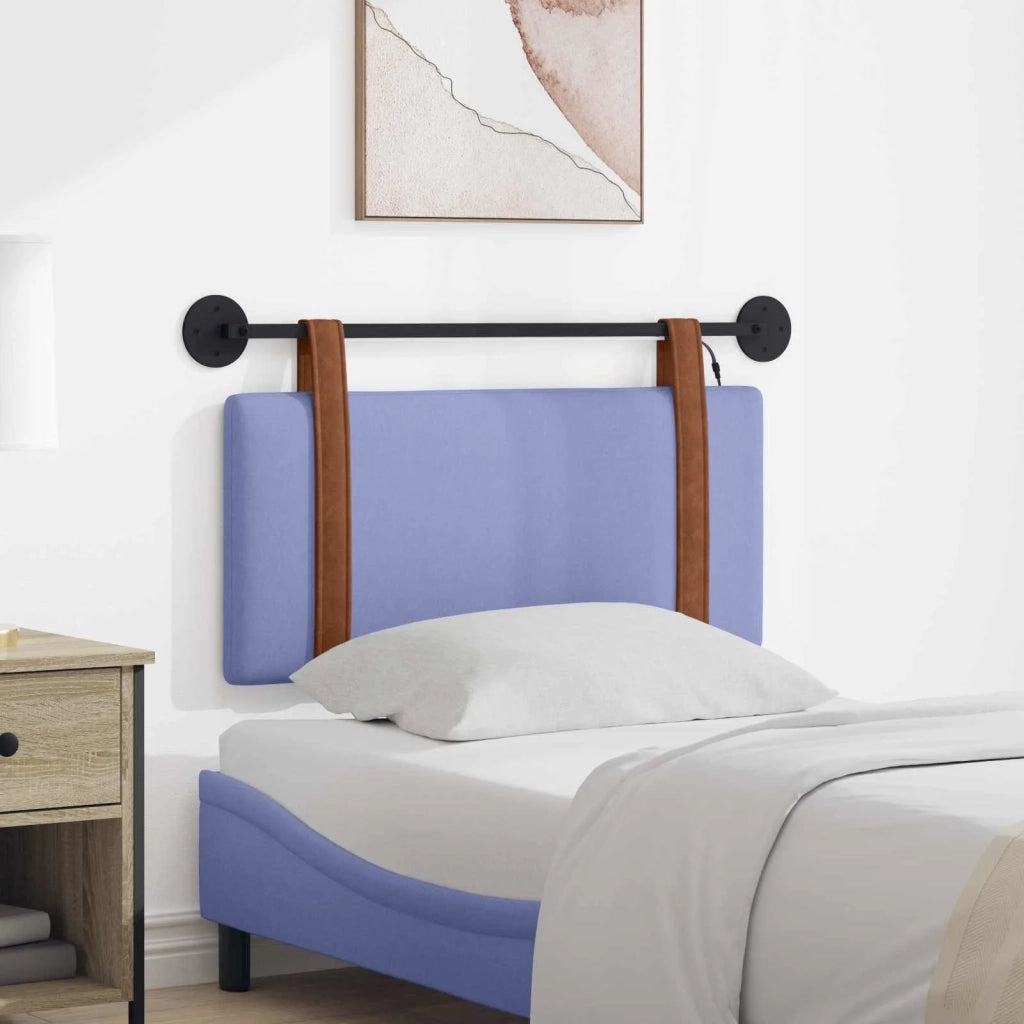Testiera | Testata sospesa Con luce LED Blu jeans PU Antico