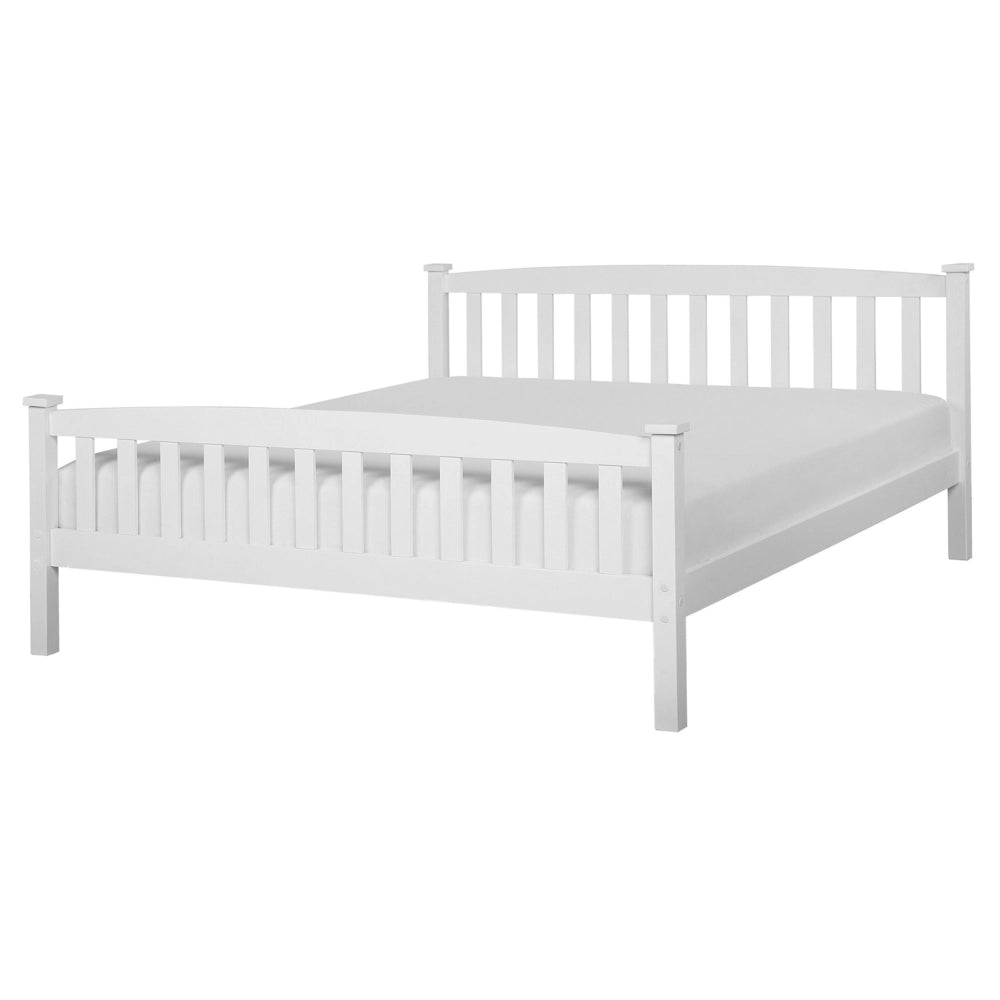 Letto matrimoniale in legno di pino bianco 160 x 200 cm King Size a doghe