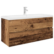 Mobile da Bagno con Lavabo | Armadio Lavabo Integrato e Rubinetto Legno Antico