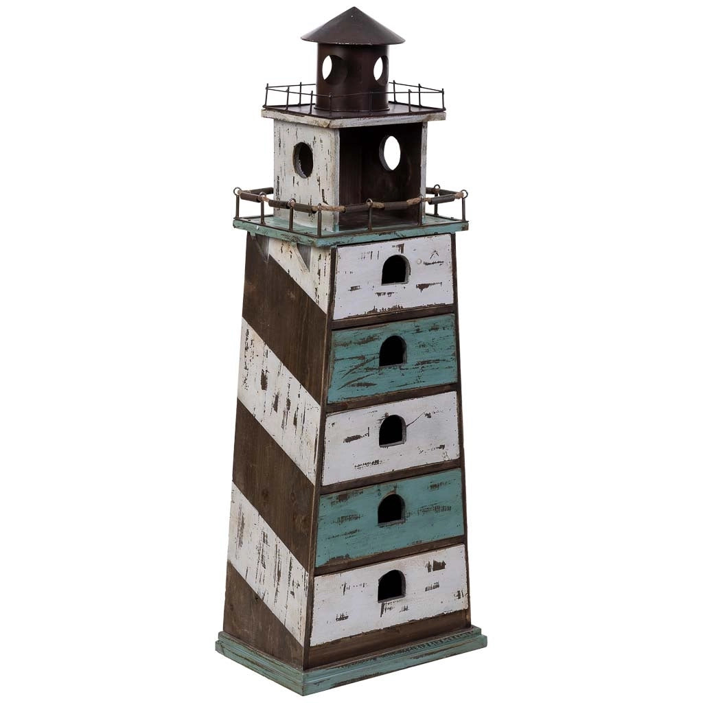Mensola Lighthouse in legno e metallo marrone 41x27x115h cm