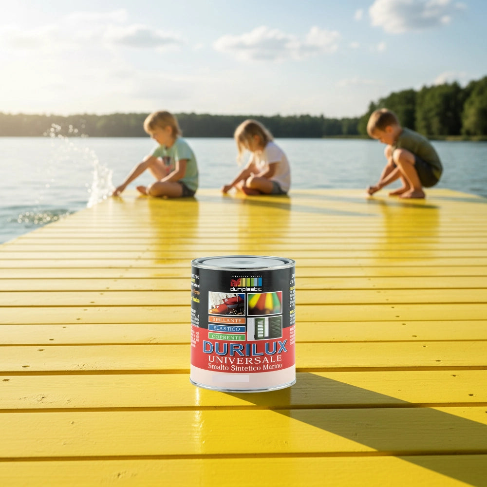 Durilux smalto sintetico marino lucido per legno e ferro giallo ral 1003 *** formato 2.5 lt, confezione 1