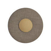 SOLARIS Applique 12W 3000K CRI90 IP20 - Struttura Oro con Paralume Tortora in Tessuto, Lampada da Parete Design - Rossini Group