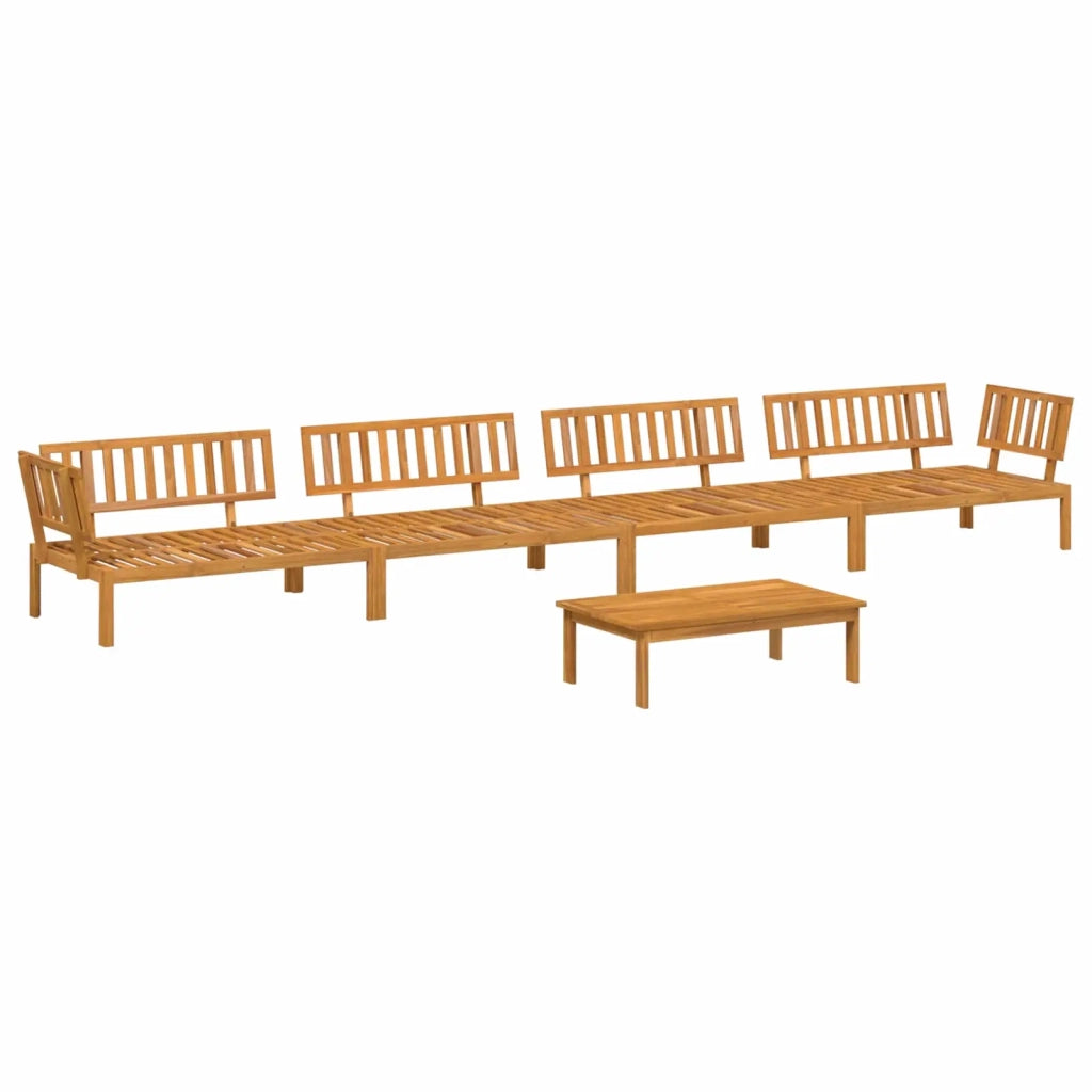Set di divani con cuscino 5 pcs Talpa Legno di Acacia Massello 3418569