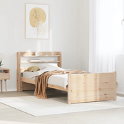 Giroletto con Testiera 75x190 cm in Legno Massello di Pino