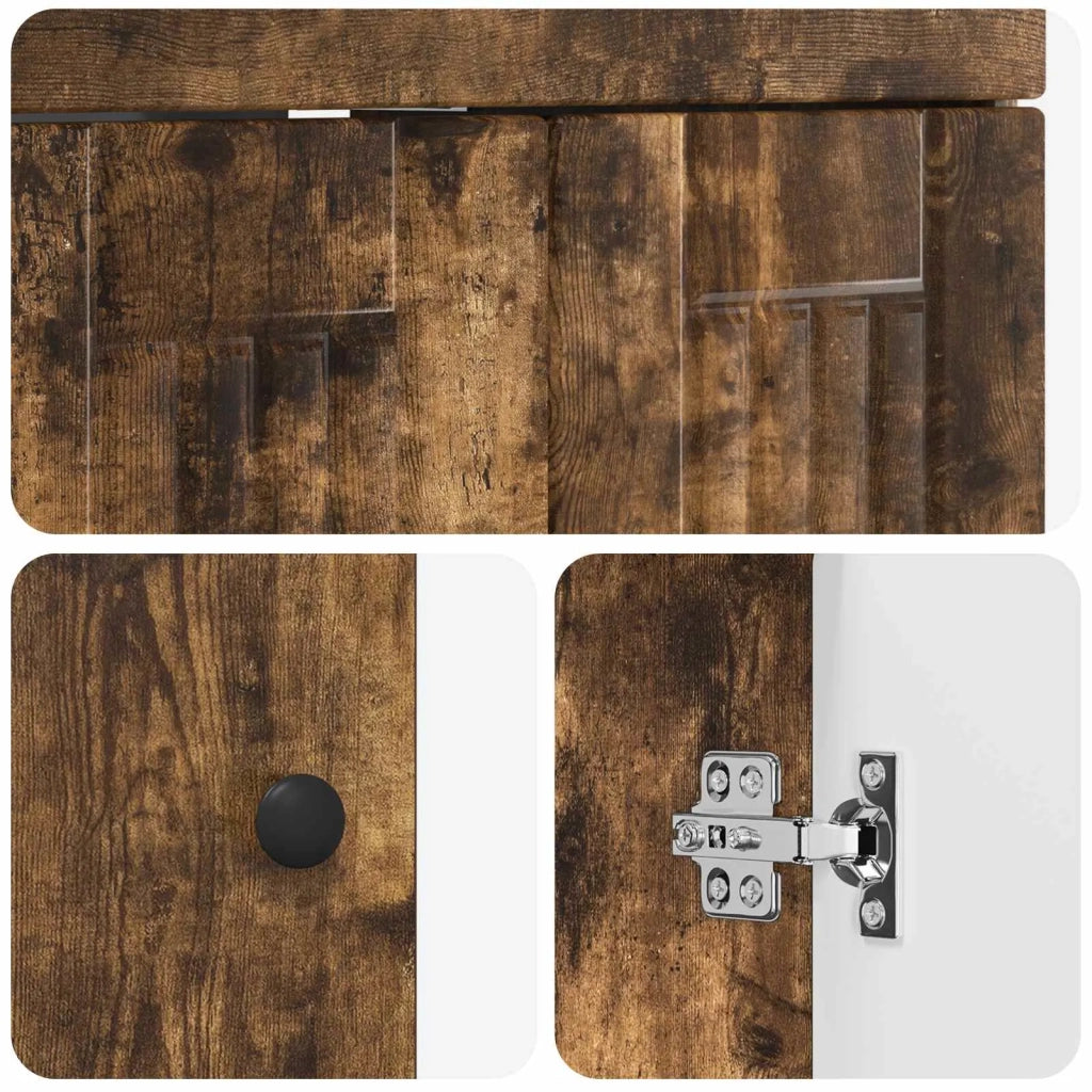 Mobiletto da bagno sotto il lavello Rovere Fumo 890039