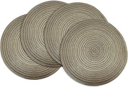Piastre da tavola in ceramica circolari, set da 4 piastre da tavola in fibra, lavabili e resistente al calore per occasioni speciali (marrone)