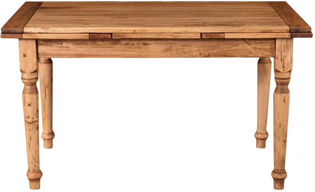 Biscottini Tavolo allungabile Country in legno massello di tiglio finitura naturale. Made in Italy
