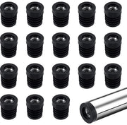 Capotti per tubi metallici 40 pezzi - Nero - 19,5 mm diametro esterno - Capocchi per tubi metallici - Accessori per mobili - Facili da utilizzare - Protezioni per tubi