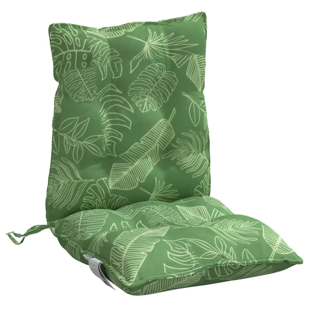 Cuscini Sedia Schienale Basso 6 pz Motivo Foglie Tessuto Oxford 377730