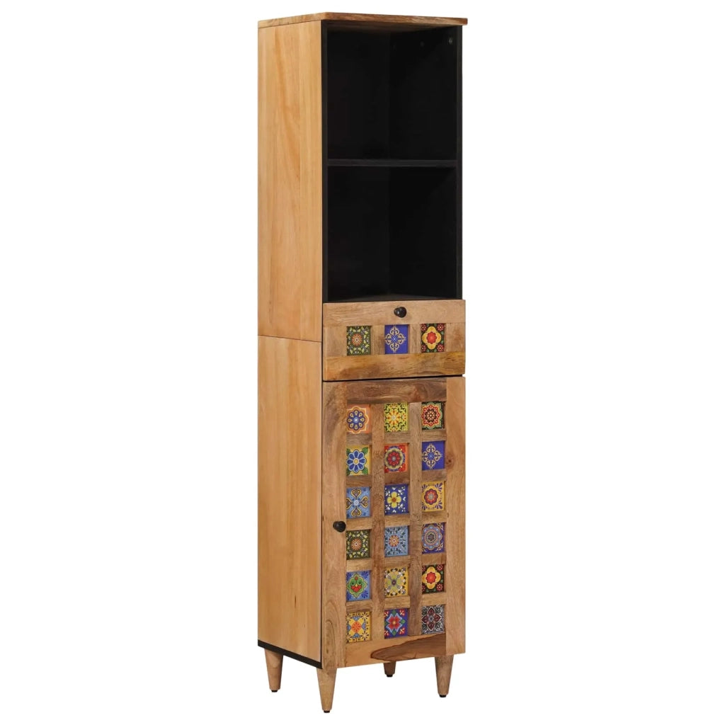 Set di mobili per il bagno con cassetto 5 pcs Naturale