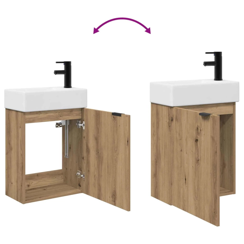 Mobile bagno con rubinetto Rovere Artigianale 889440