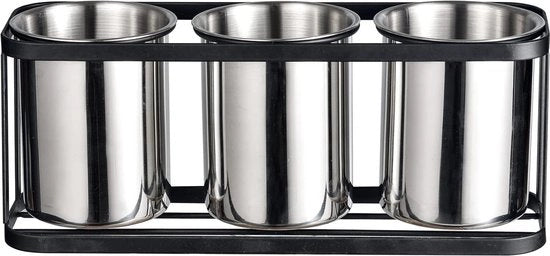 Organizzatore per utensili da cucina - base in acciaio inossidabile e metallo