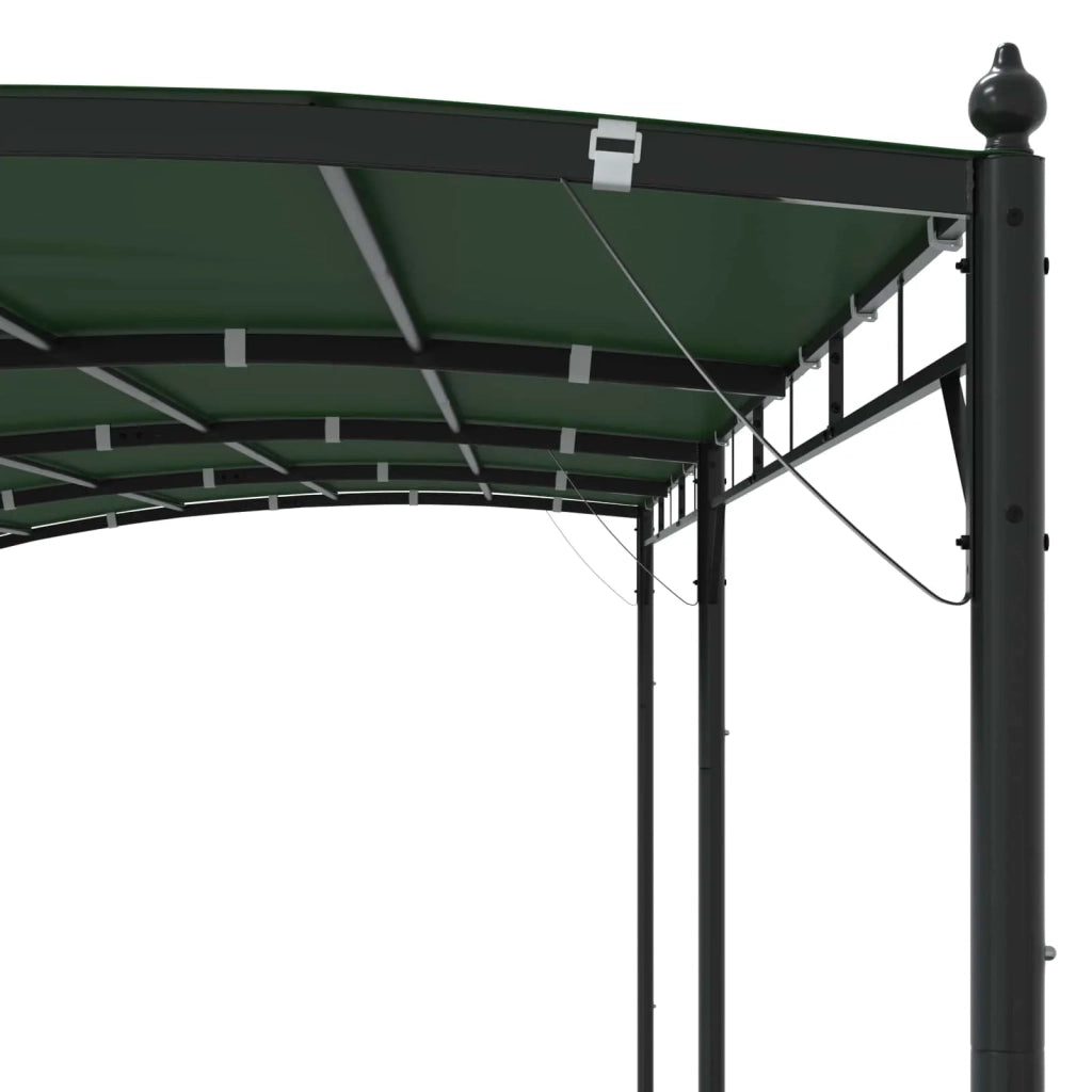 Gazebo 6 x 3 x 2,55 m Verde Tessuto e Alluminio 180 42030541