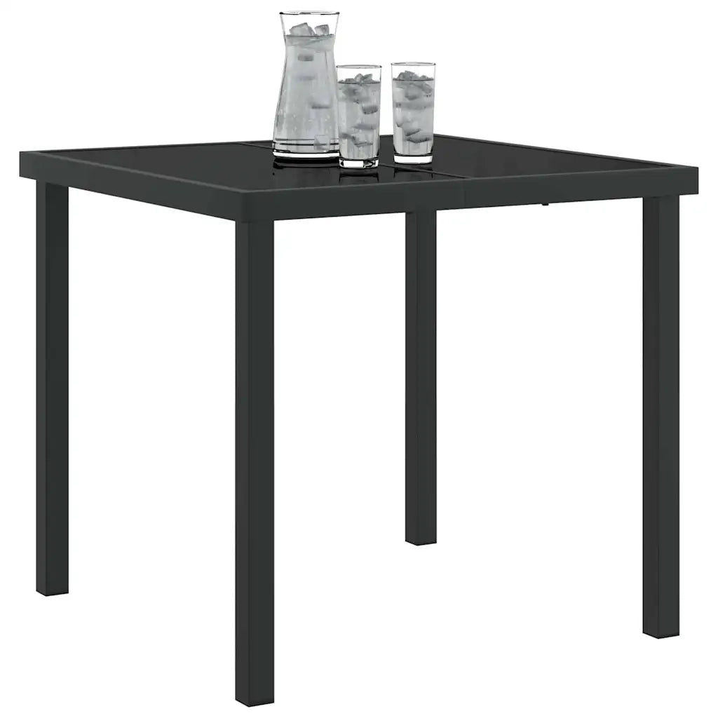 Tavolo da Giardino Nero 80 x 80 x 73 cm Metallo 42010312