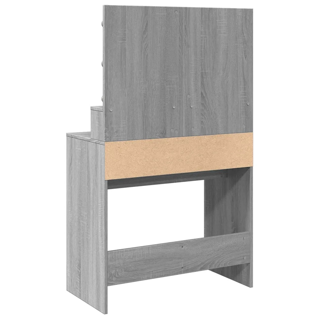 Toeletta con LED Grigio Sonoma 80x41x134,5 cm