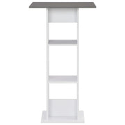 Tavolo da Bar Bianco e Grigio Antracite 60x60x110 cm 280210