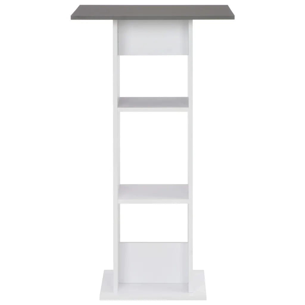 Tavolo da Bar Bianco e Grigio Antracite 60x60x110 cm 280210