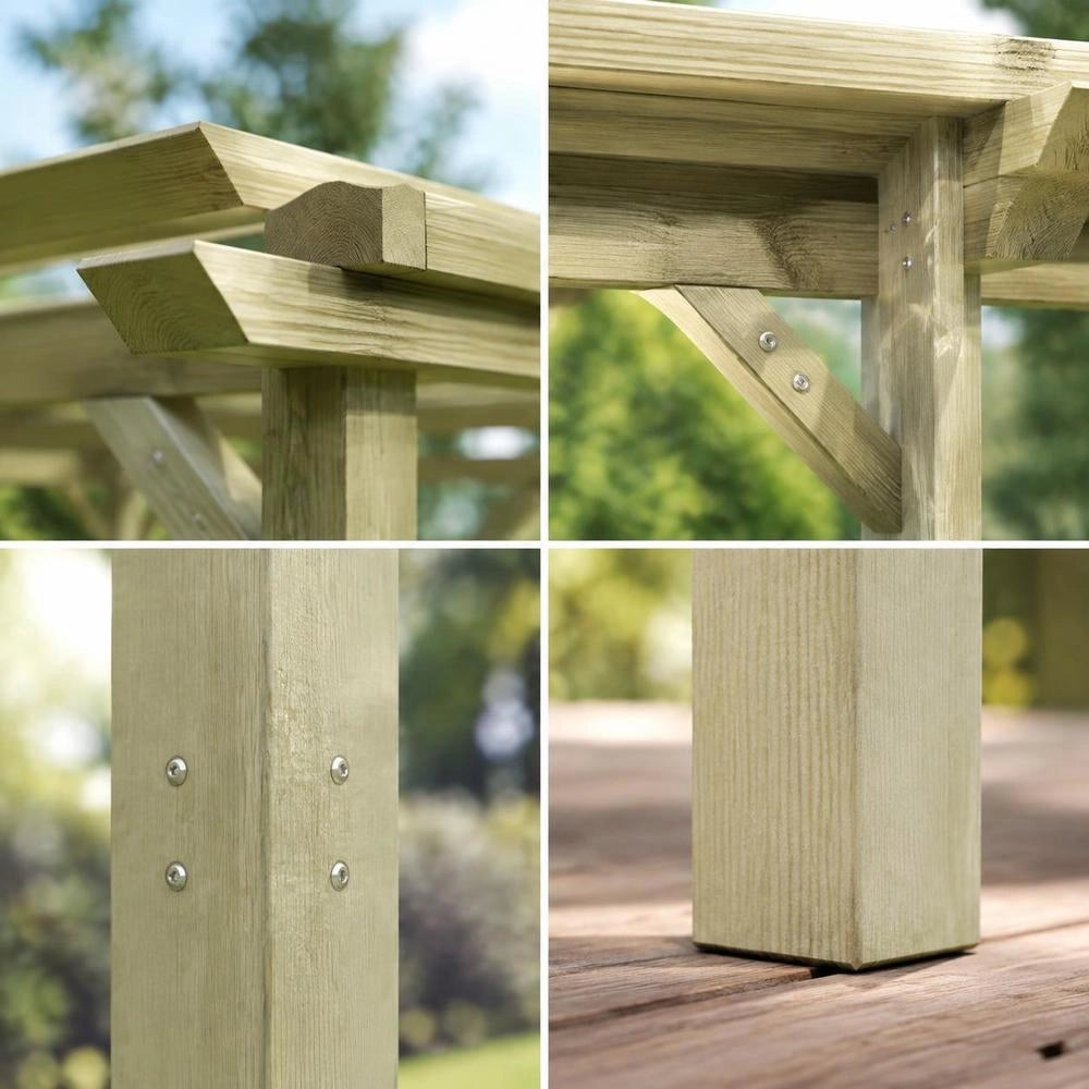 Garden Pergola, Pine Wood, Impregnated, 180x197x210 Cm