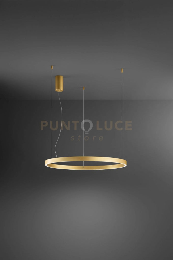 Sospensione in metallo e alluminio  Oro Etere LED 87W 3000K CRI?80 220-240V 50/60Hz 6090Lm biemissione