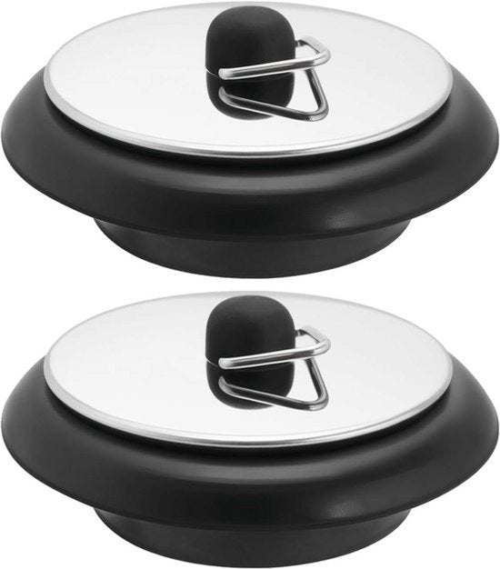 Stopper per scarico - Gomma - 40mm - Stopper per doccia - Adatto per - Vasca - 2 pezzi - Bianco