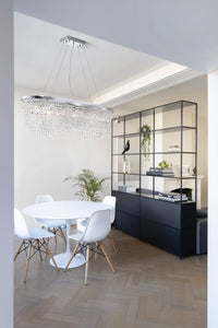 Lampadario Diamant Crystal in Metallo Toils Nickel