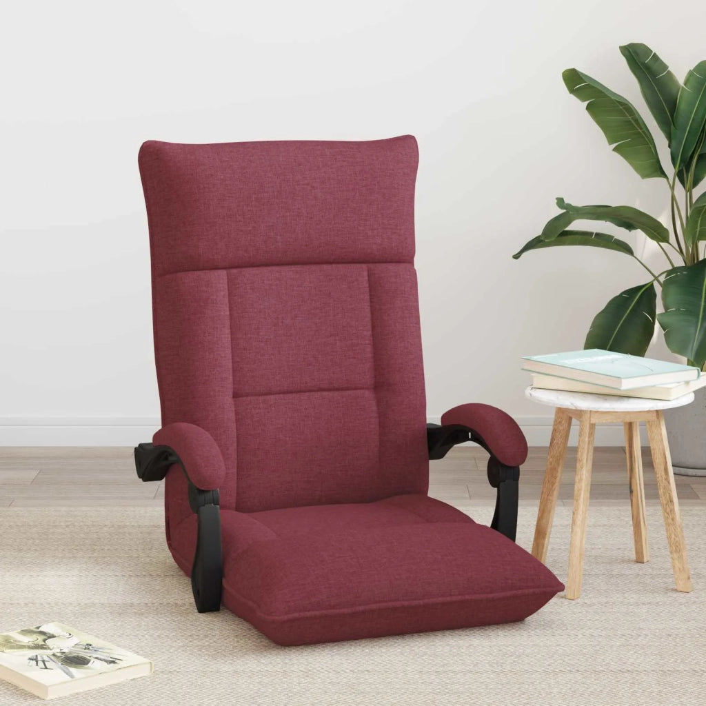 Sedia da Pavimento Rosso Vino 66 x 66 x 80 cm Tessuto 42028197