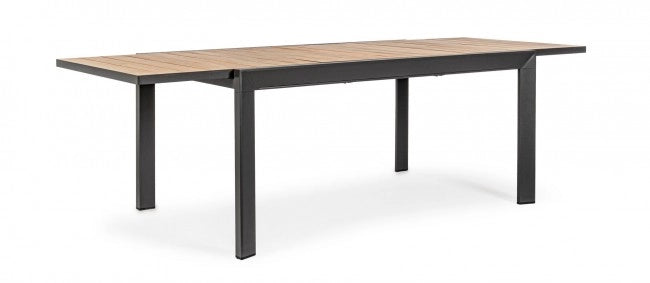Tavolo da Giardino Allungabile in Alluminio Effetto Legno - SEAFARER