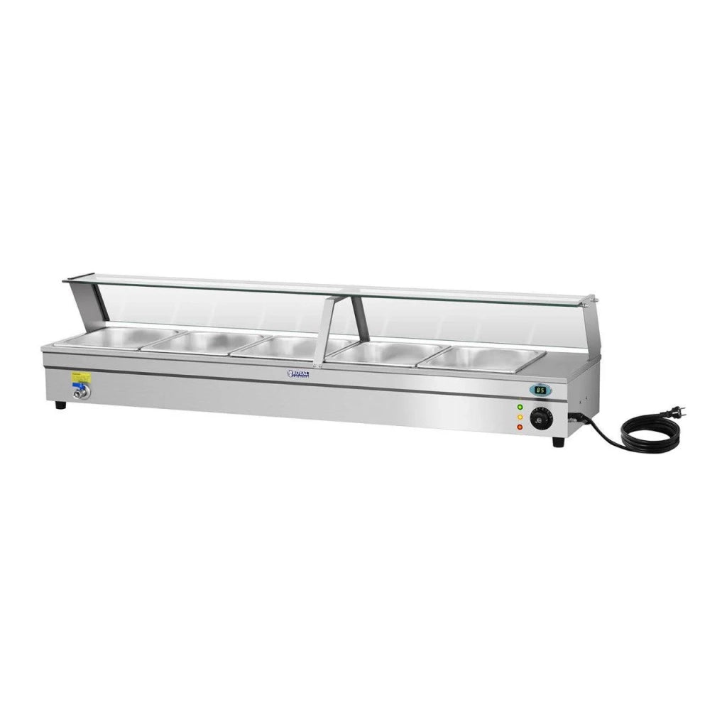 Bagnomaria 2200 watt - 5 x GN - 1/2 - con rubinetto di scarico 14_0000560
