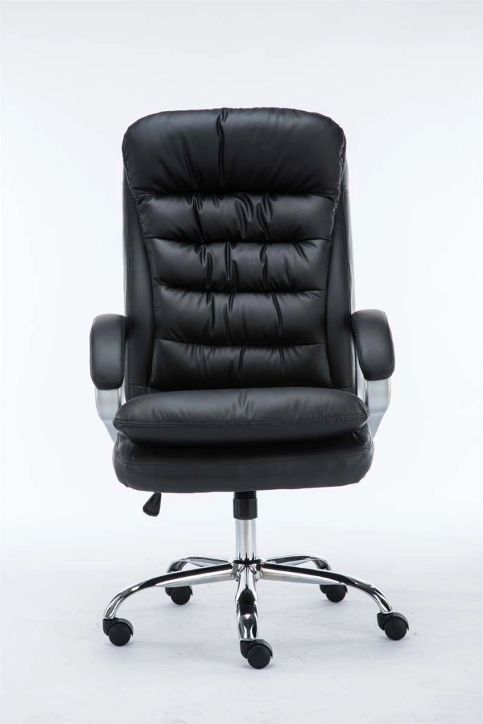 Sedia ufficio XXL Vancouver in similpelle nero