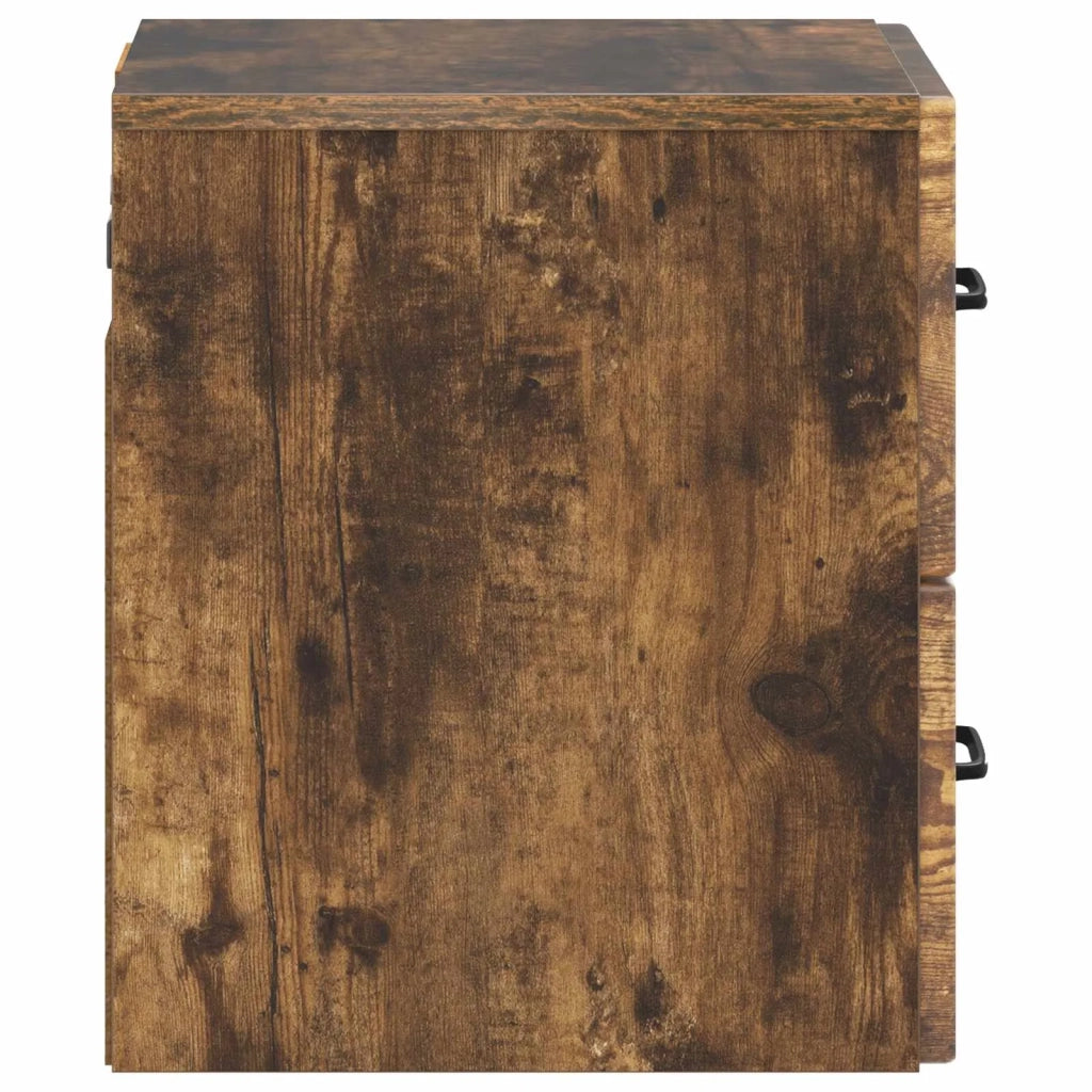 Mobiletto da notte a muro Rovere Fumo 34,5 x 33 x 40 cm 899325