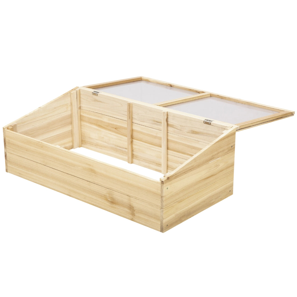 Serra in Legno per Giardino e Balcone ¨C zephmum ¨C Naturale 100x50x35 cm