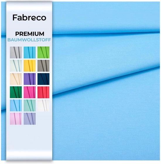 Tessuto di cotone 100% Premium, 2 m x 160 cm | 220 g/m - Leggero, duraturo e idrorepellente | Teli per cucito e decorazione | Tela | Blu