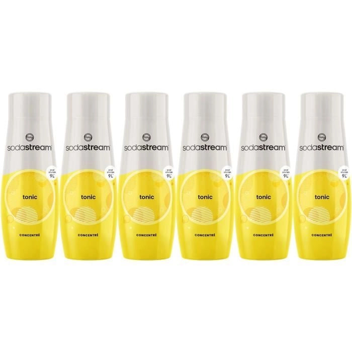 Concentrati SODASTREAM - Confezione da 6 Concentrati Tonici - Fino a 54L di bevande - 440 ml