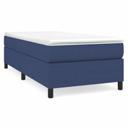 Letto singolo | Letto per adulti | Giroletto a Molle con Materasso Blu 80x200 cm inTessuto