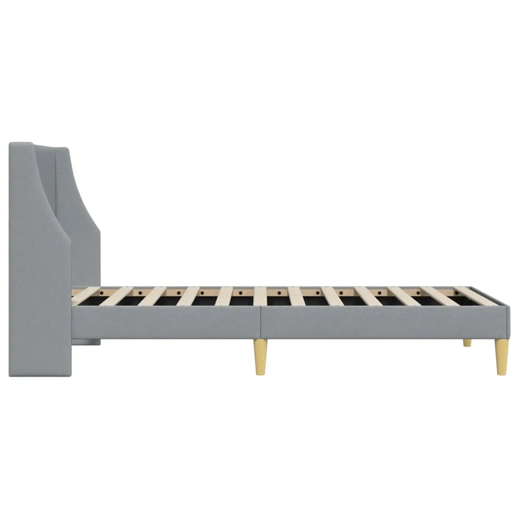 Struttura del letto Grigio chiaro 90 x 200 cm Tessuto 42027321