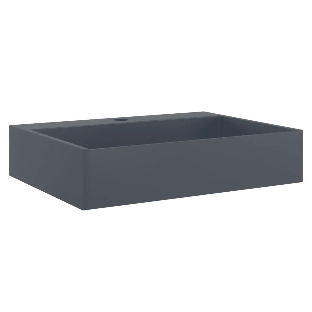 Lavandino-Lavabo-Lavello 50x38x11 cm Blocco in Marmo/Minerale Antracite