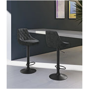 Set di 2 Sgabelli in microfibra Max 45cm X 50cm H 84/100cm Stones