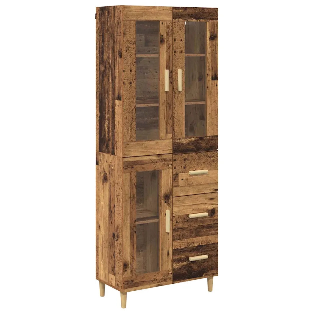 Credenza | Madia | Buffet da pranzo | Armadio da pranzo Legno vecchio 69,5 x 34 x 180 cm Legno multistrato