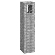 Cesto a Gabbione a Torre 40x40x180 cm in Ferro 151264