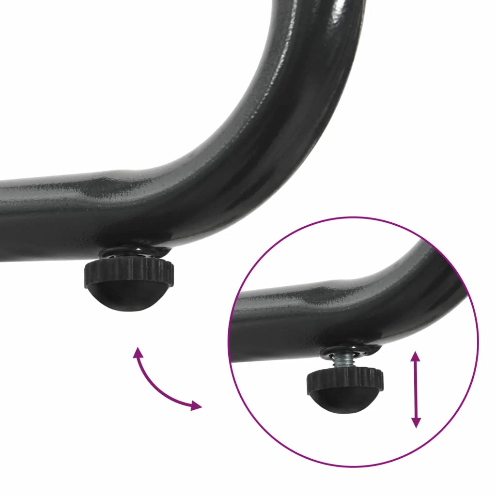 Set da Giardino 5 pz Nero Metallo e Rattan 3422844