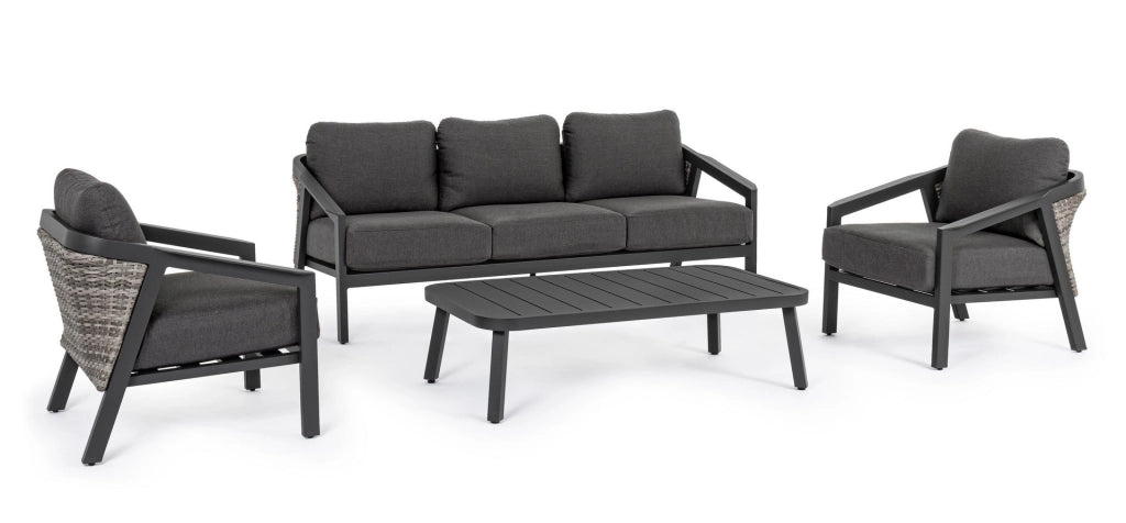 Set salotto giardino Cordova  antracite Bizzotto