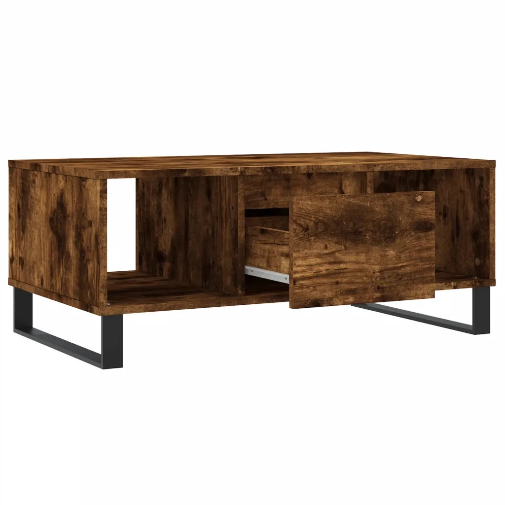 Tavolino da salotto | Tavolino da caff¨¨ | Tavolino da Soggiorno Rovere Fumo 90x50x36,5 cm Legno Multistrato