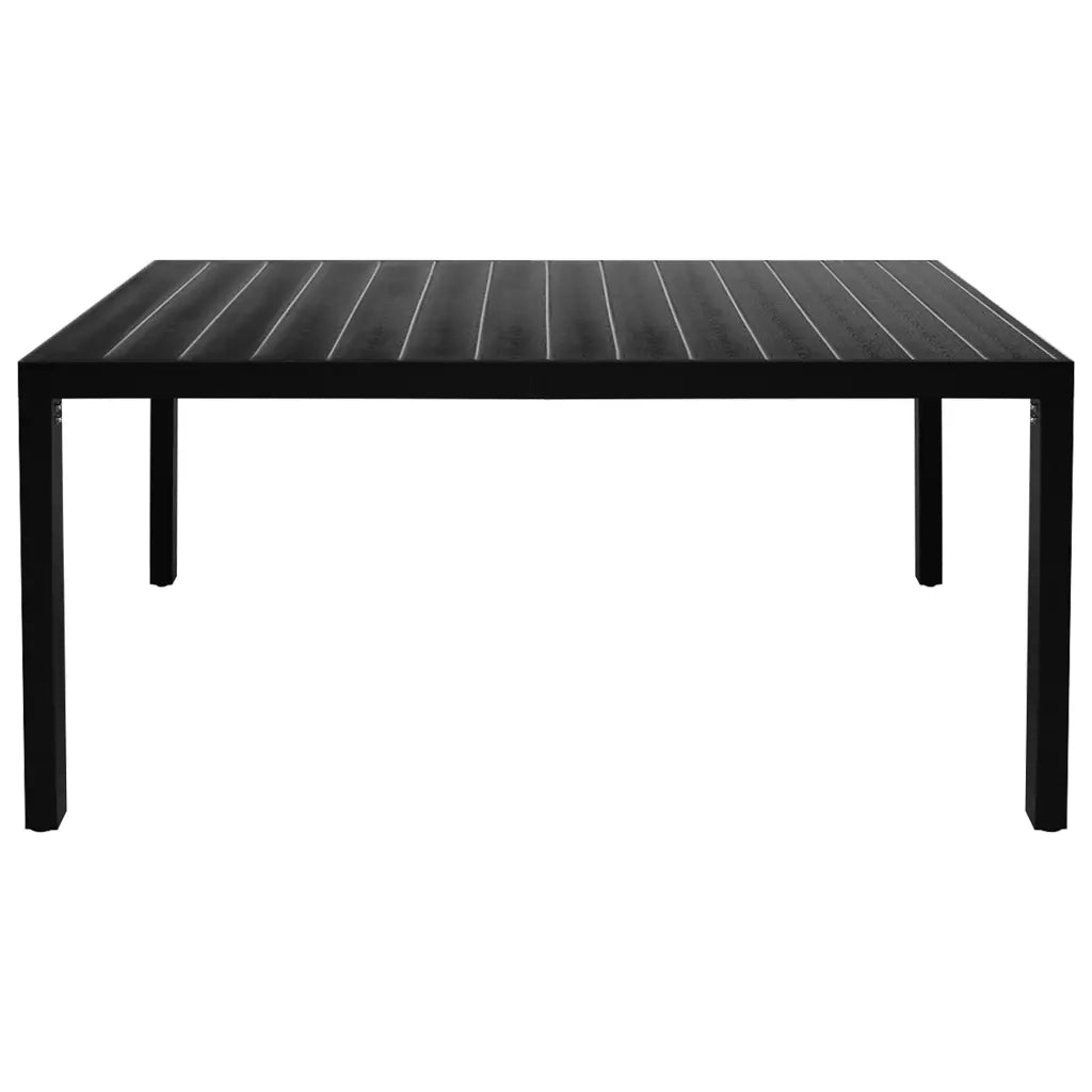 Set Mobili da Pranzo da Giardino 7 pz in Alluminio Nero cod mxl 40876