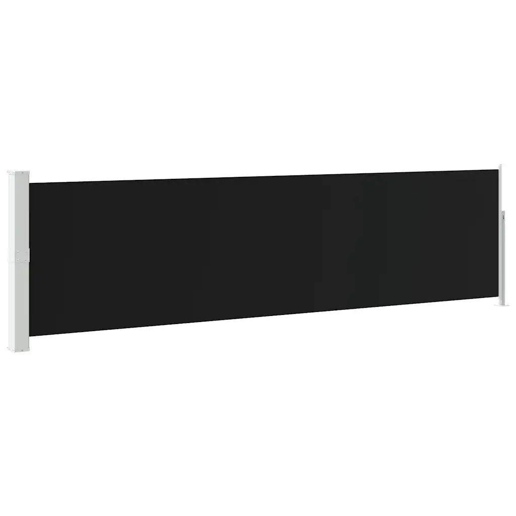 Tenda Laterale Retrattile per Patio 140x514 cm Nera 48394