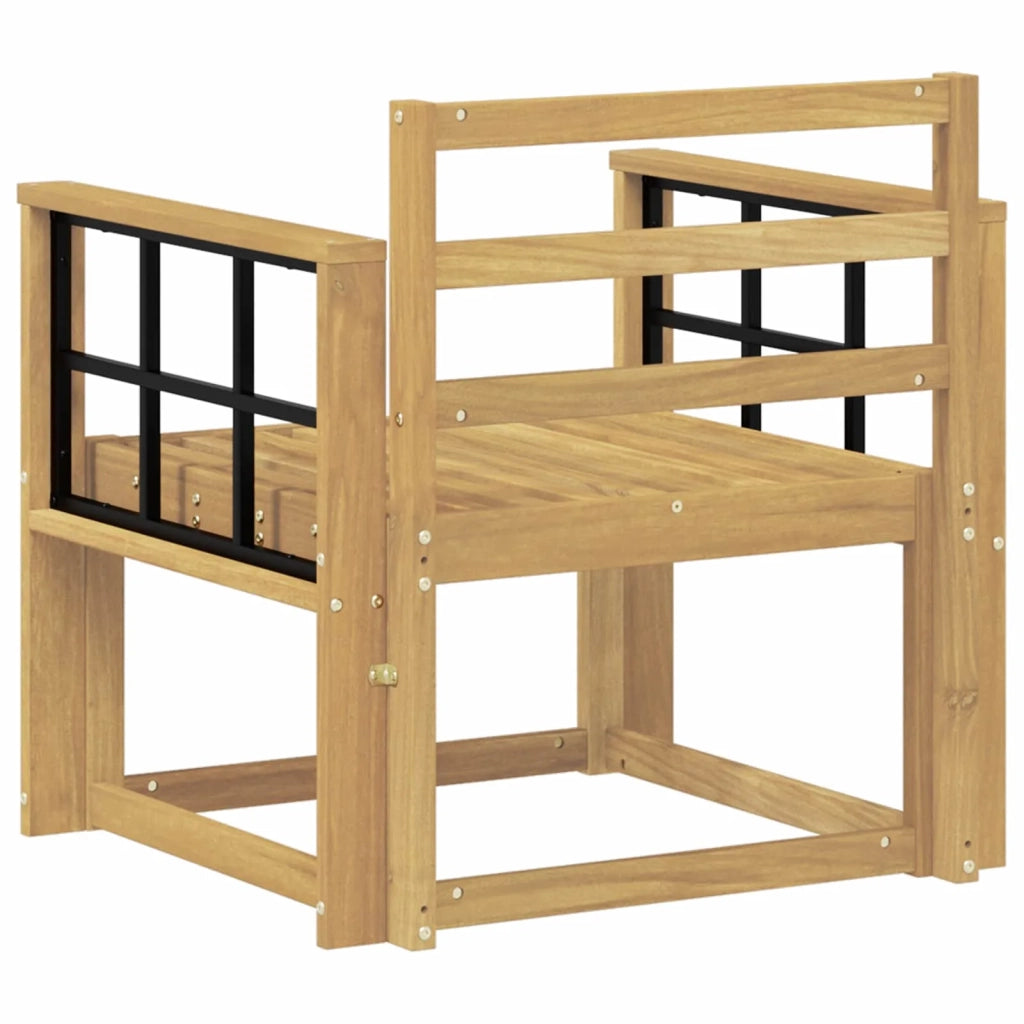 Set di divani da esterno Legno di Acacia Massello Bianco 3438983
