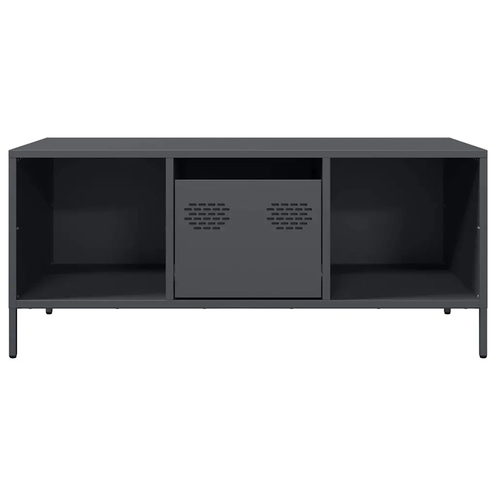 Tavolino Antracite 101,5x50x43,5cm in Acciaio Laminato a Freddo