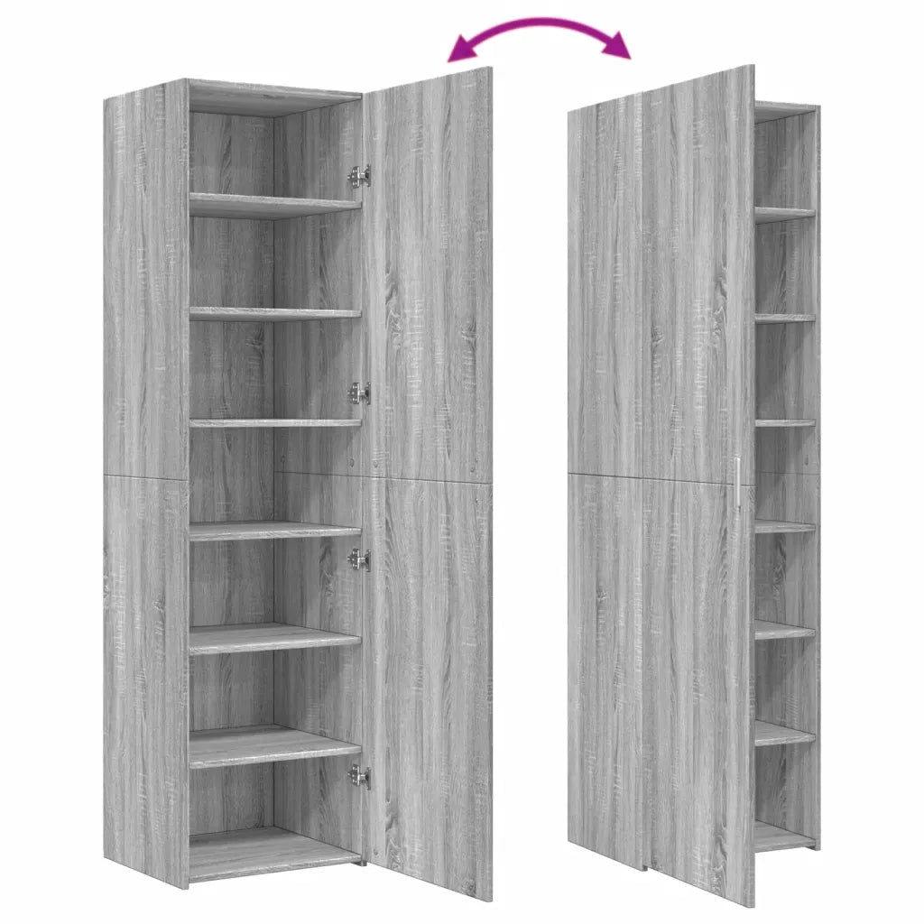 Credenza-Buffet-Armadio da cucina Grigio Sonoma 50x42,5x185 cm in Legno Multistrato 424141