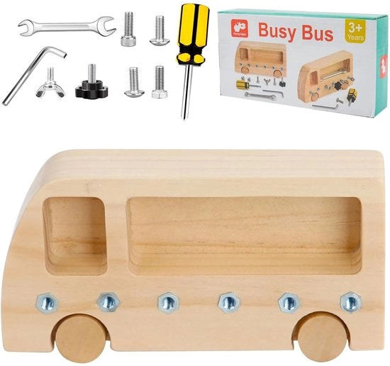 Pannello a vite in legno per bambini - Educativo - Tastiera motoria - Giocattolo sensoriale - Adatto per bambini di 3 a 5 anni