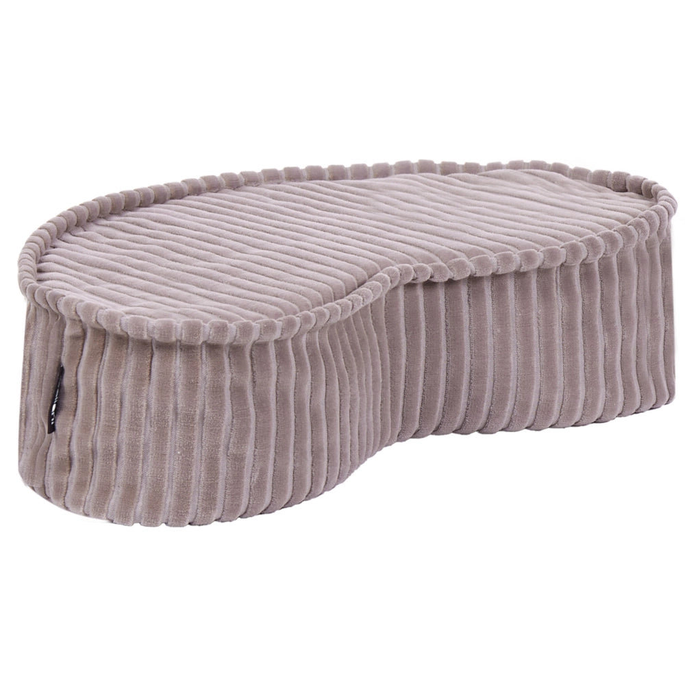 Set di 2 cuscini da terra in velluto a coste a forma di fagiolo beige e marrone cameretta soggiorno