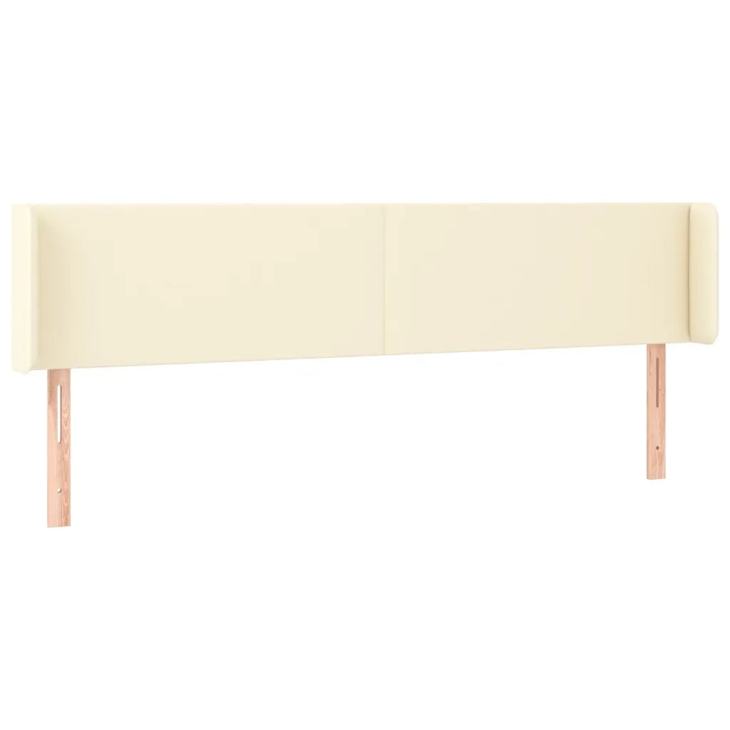 Testiera ad Orecchio Crema 203x16x78/88 cm in Similpelle